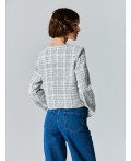 Жакет черно -белая клетка