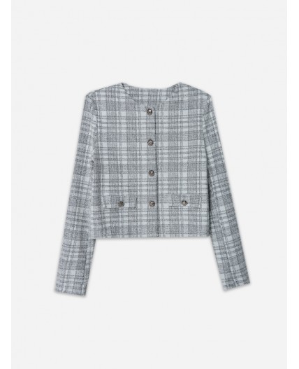 Жакет черно -белая клетка