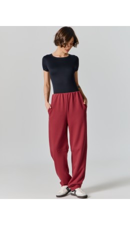 Брюки терракот