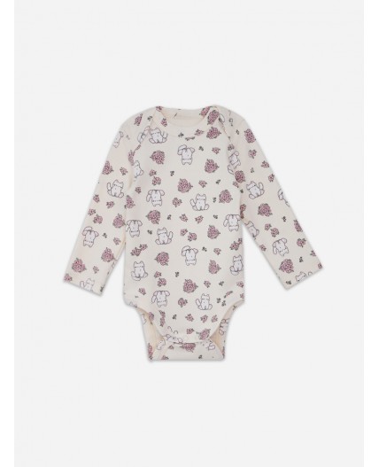 Боди молочный +котики с цветами на молочном +цветочки на розовом