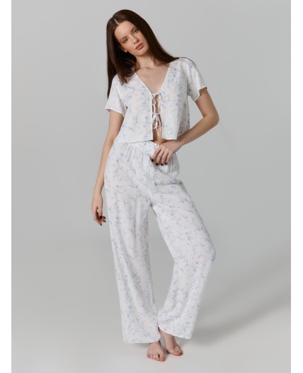 Комплект цветы на св.молочном