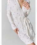 Халат сердечки на белом