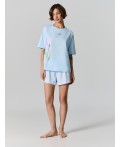Пижама голубое небо +голубая клетка