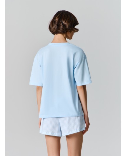 Пижама голубое небо +голубая клетка