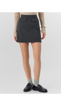 Юбка графитовая полоска