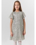 Платье серебристые пайетки