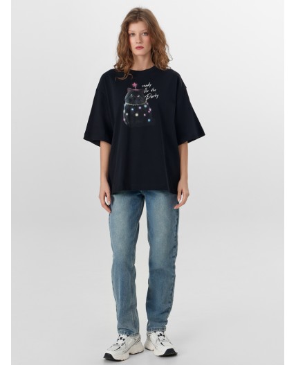 Футболка черный +печать13