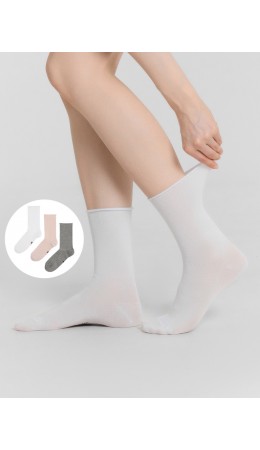 Носки белый /зефирный /сер.меланж/