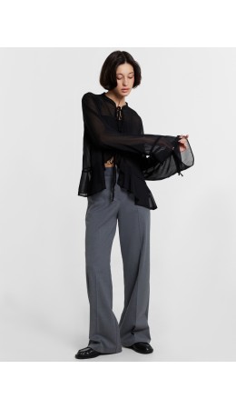 Брюки т.серый меланж