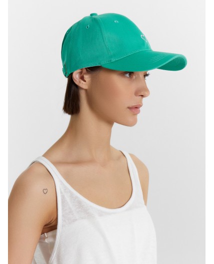 Бейсболка зелёный +вышивка