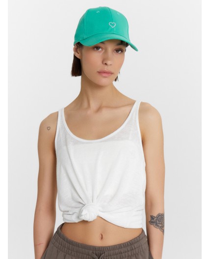 Бейсболка зелёный +вышивка