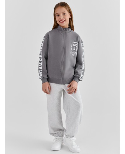 Толстовка т.серый +печать1