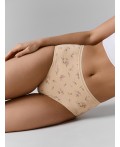 Трусы цветочки на бежевом