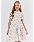 Платье цветочки на молочном