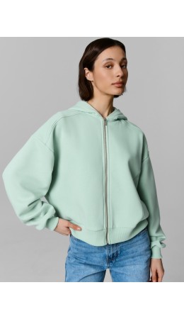 Толстовка н.зеленый +печать