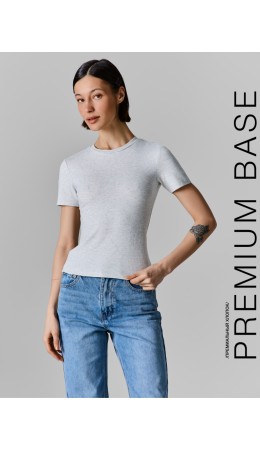 Джемпер серый меланж 4306-А