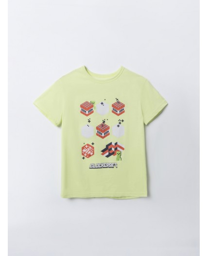 Футболка лаймовый сорбет +печать