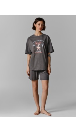 Комплект потертость на сером +печать