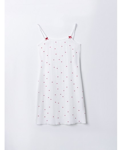 Сорочка красные сердечки1