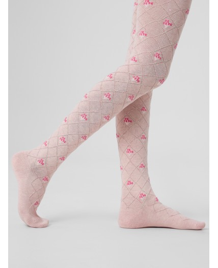 Колготки розовый меланж
