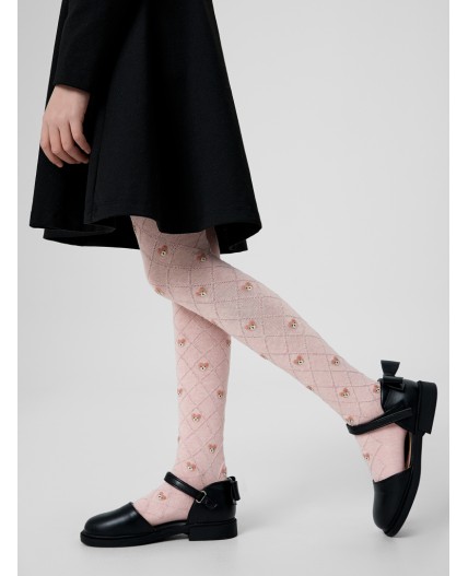 Колготки розовый меланж