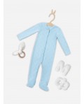 Комбинезон сердечки на голубом