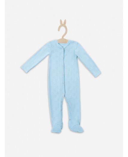 Комбинезон сердечки на голубом