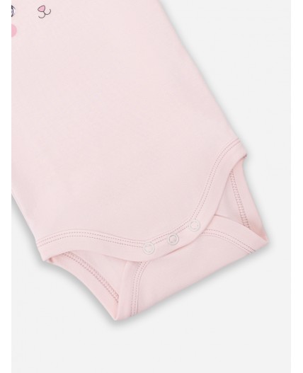 Комплект розовый +цветочки на розовом