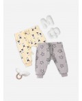 Ползунки барашки на абрикосовом +звездочки на сером