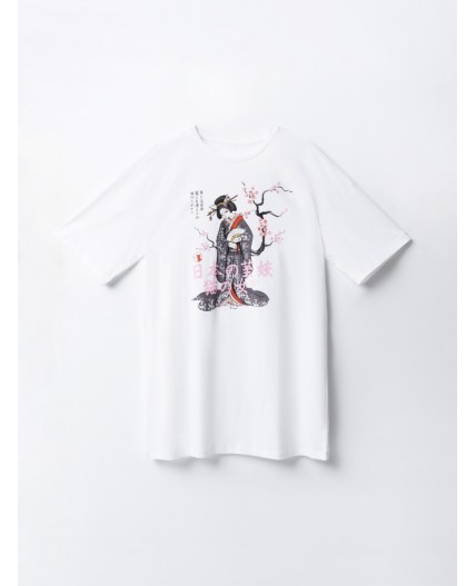 Туника белый +печать4