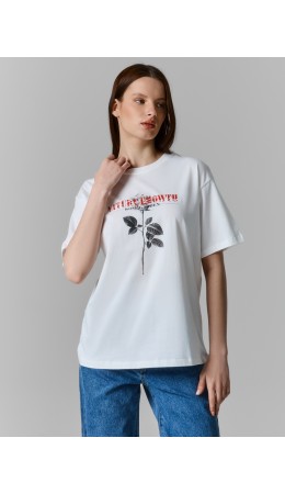 Футболка белый +печать27