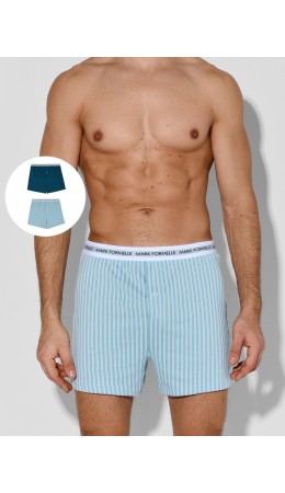 Трусы белая полоска на полыни +морская волна