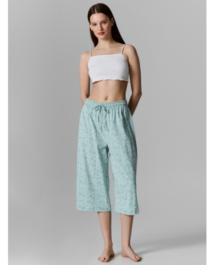 Бриджи пейсли на бирюзовом