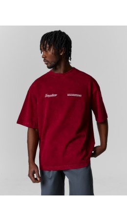 Футболка ACID WASH портвейн +печать