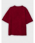 Футболка ACID WASH портвейн +печать
