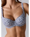 Бюстгальтер леопард на сером