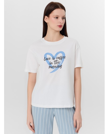 Комплект белый +полоска на голубом