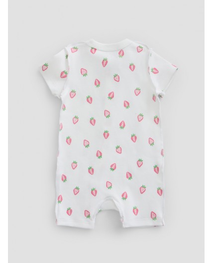 Полукомбинезон клубничка на белом