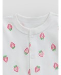 Полукомбинезон клубничка на белом
