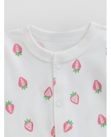 Полукомбинезон клубничка на белом