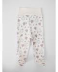 Ползунки котики с цветами на молочном +мята +цветочки на розовом