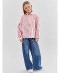 Рубашка розовая клетка