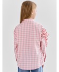 Рубашка розовая клетка