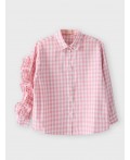 Рубашка розовая клетка
