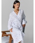 Халат сердечки на белом