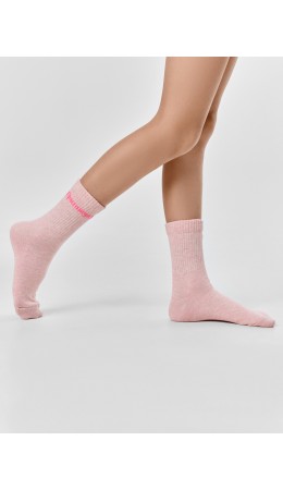 Носки розовый меланж