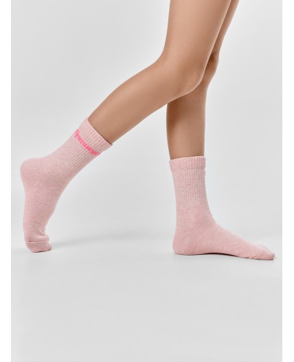 Носки розовый меланж