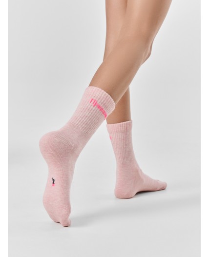 Носки розовый меланж