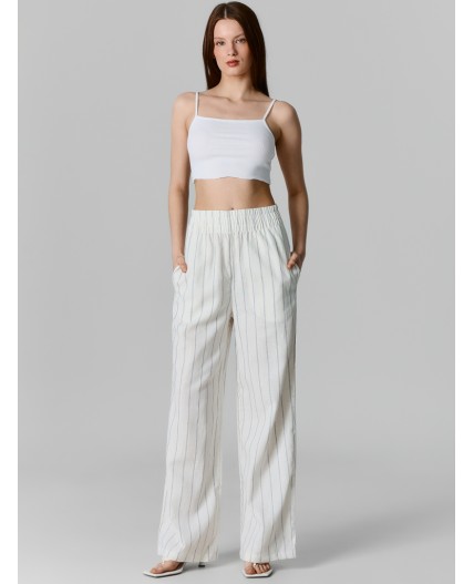 Брюки полоска на св.молочном