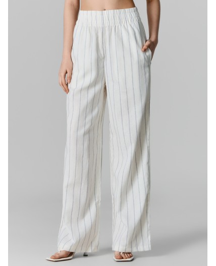Брюки полоска на св.молочном